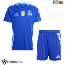 Camiseta Argentina Visitante Equipación para niños Copa America 2024 manga corta (+ pantalones cortos)